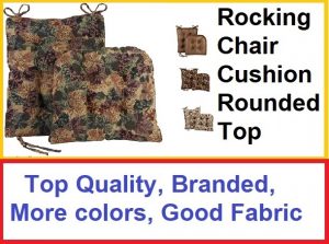 Rounded top rocking chair cushion